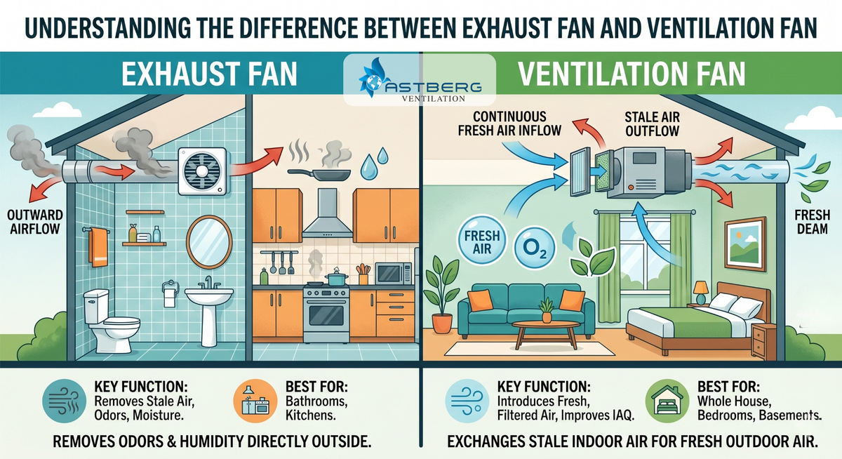 Exhaust Fan vs Ventilation Fan: Understanding The Distinction