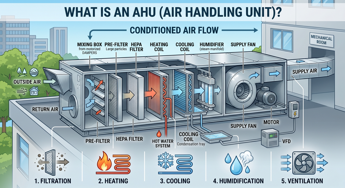 What Is an AHU (Air Handling Unit)? Complete Guide | Astberg Ventilation