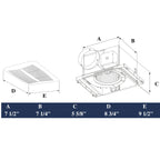 ASTBERG METAL HEAVY DUTY SILENT CEILING MOUNTED CASSETTE EXHAUST VENTILATION FAN ASP1001 170CMH 100MM 4"