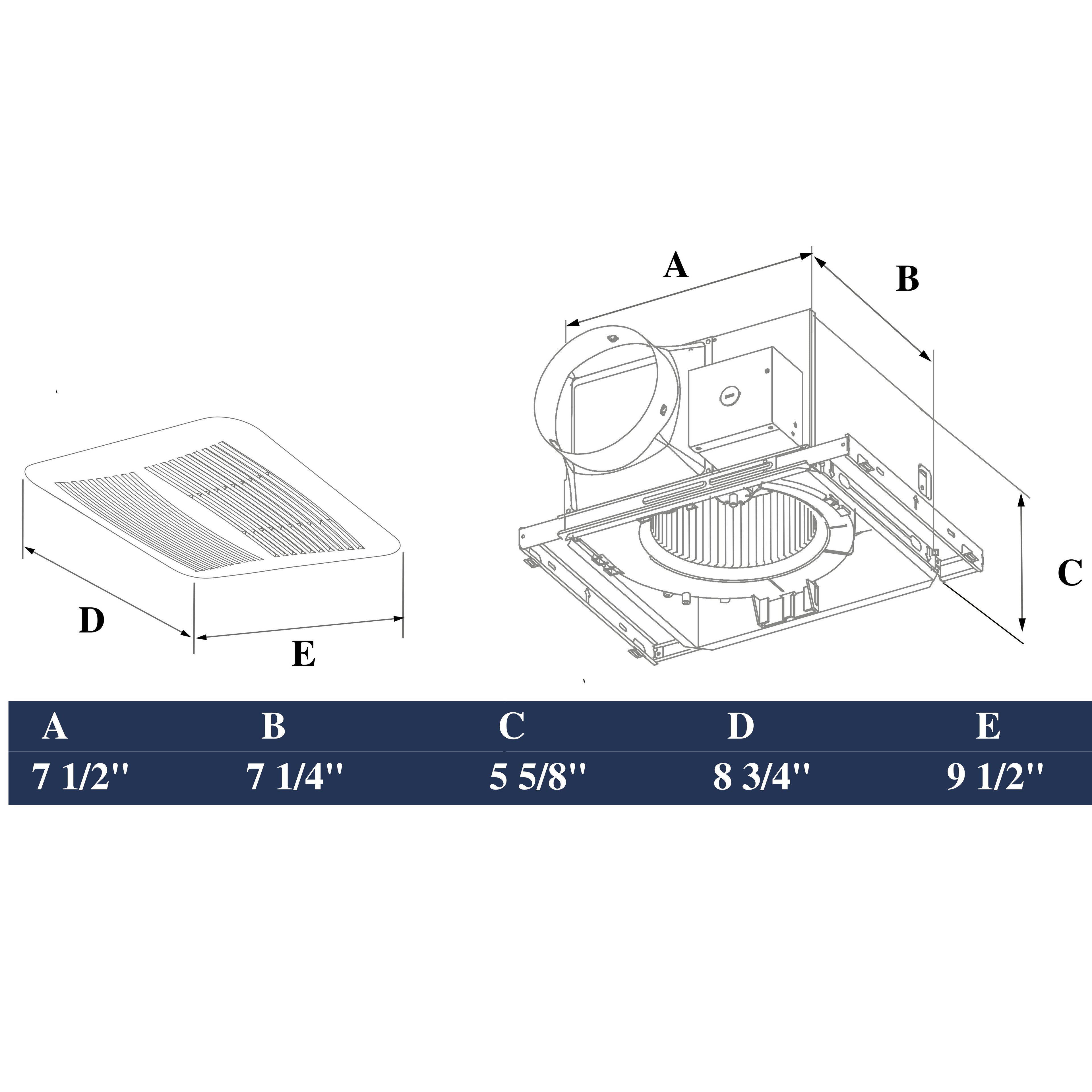 ASTBERG METAL HEAVY DUTY SILENT CEILING MOUNTED CASSETTE EXHAUST VENTILATION FAN ASP1001 170CMH 100MM 4"