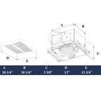 ASTBERG SLIM CEILING MOUNTED VENTILATION FAN EXHAUST FAN  ASE1003 75MM 200CMH