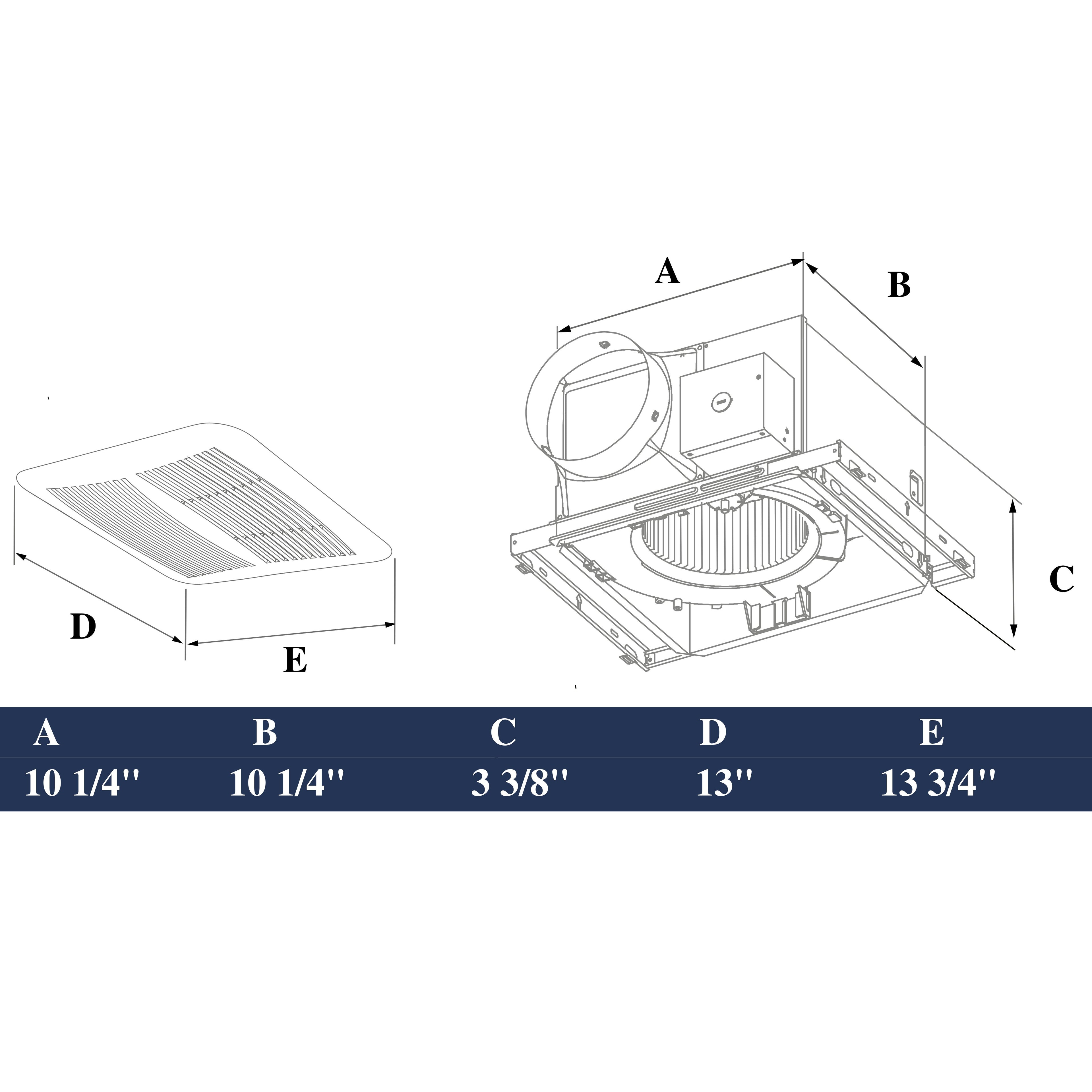 ASTBERG SLIM CEILING MOUNTED VENTILATION FAN EXHAUST FAN  ASE1003 75MM 200CMH