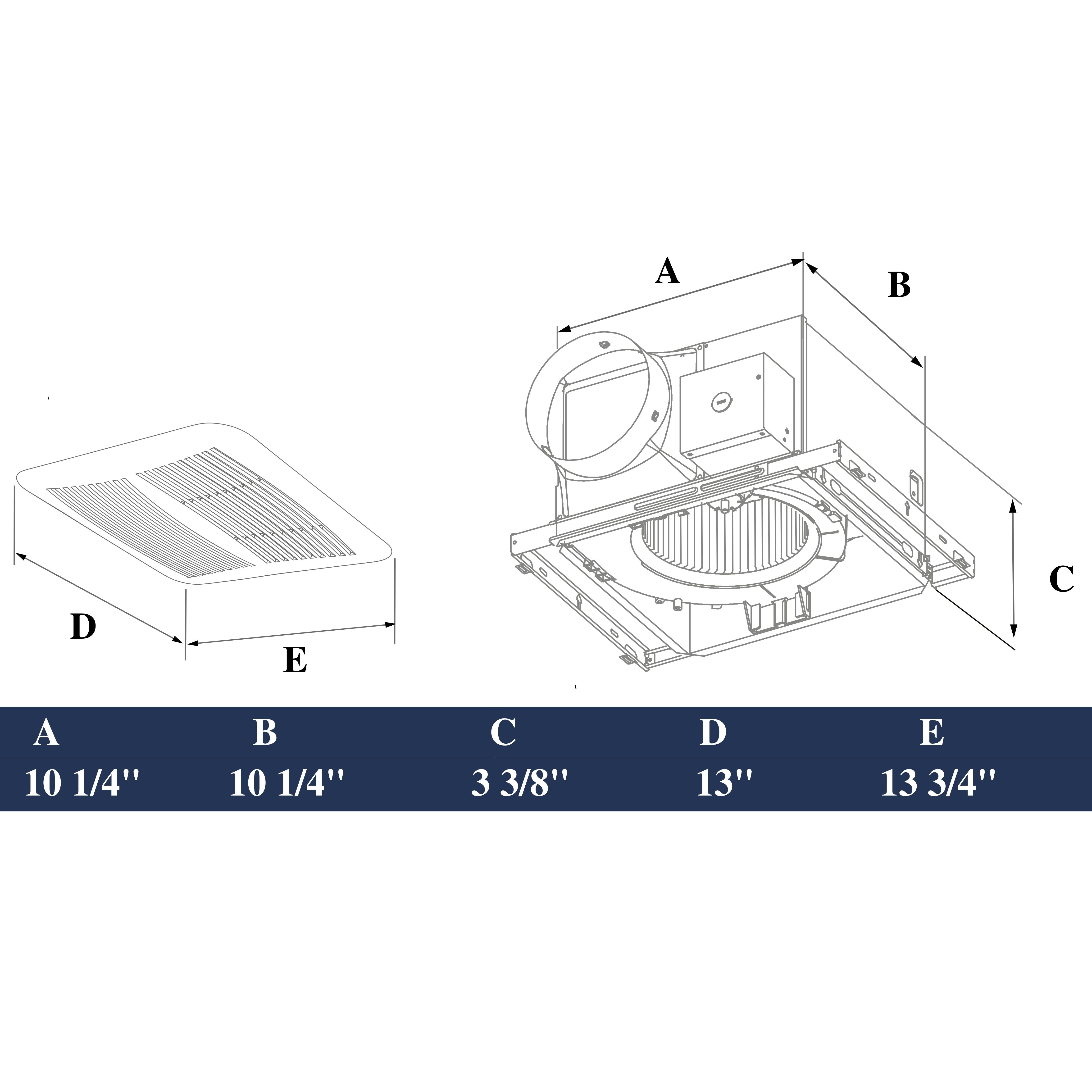 ASTBERG SLIM CEILING MOUNTED VENTILATION EXHAUST FAN  ASE1003 75MM 200CMH
