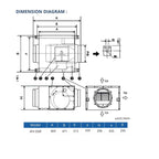 FRESHAIR & EXHAUST FOR GYM UPTO 1500* Sq. ft. or upto 60* NO. OF PEOPLE  (HEAT RECOVERY EXCLUDED)