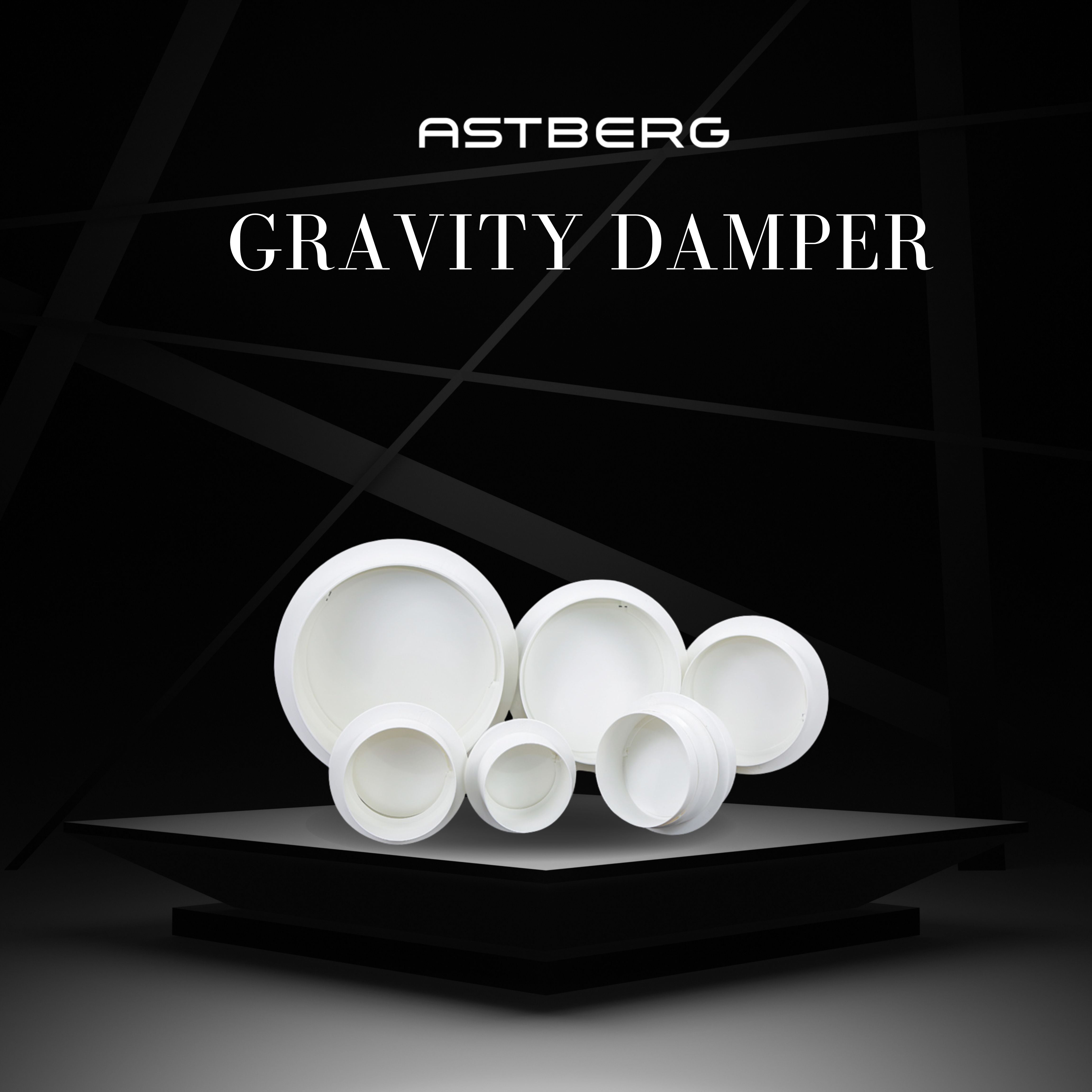 ASTBERG ABS AIR FRESH PIPELINE GRAVITY DAMPER AGD150MM/6"