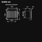 ASTBERG EURO4A PIPE/WALL/CEILING  EXHAUST VENTILATION FAN 85CMH 100MM