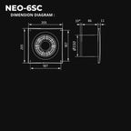 ASTBERG NEO6 PIPE/WALL/CEILING  EXHAUST VENTILATION FAN 250CMH 6" 150MM