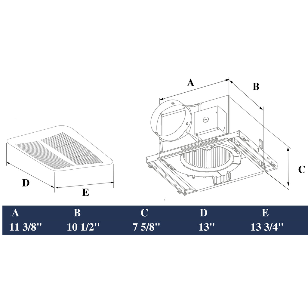 ASTBERG METAL HEAVY DUTY  SILENT CEILING MOUNTED CASSETTE EXHAUST VENTILATION FAN ASE1501  260CMH 150MM 6"