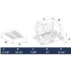 ASTBERG METAL HEAVY DUTY  SILENT CEILING MOUNTED CASSETTE EXHAUST VENTILATION FAN ASE1501  260CMH 150MM 6"