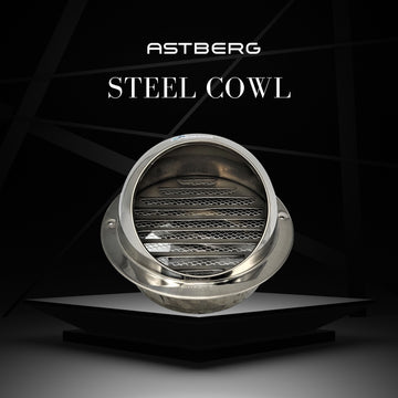 ASTBERG STEEL OUTER PIPE  COWL WITH MESH SS304 100MM 4" (ASCN 100)