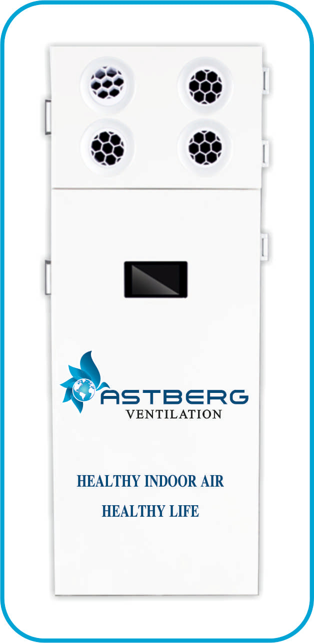 ASTBERG'S CABINET TYPE PURIFICATION ENERGY RECOVERY VENTILATION-STANDING ERV ASF50THP 500CMH