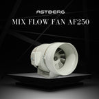 ASTBERG SILENT MIXFLOW CIRCULAR INLINE DUCT VENTILATION FAN AF250 1405CMH 250MM 10"