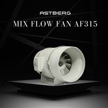 ASTBERG SILENT MIXFLOW CIRCULAR INLINE DUCT VENTILATION FAN AF315 2206CMH 315MM 12"