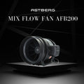 ASTBERG BLACK MIXFLOW CIRCULAR INLINE DUCT VENTILATION FAN WITH SWITCH AFB200 850CMH 200MM 8"