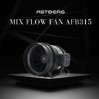 ASTBERG BLACK MIXFLOW CIRCULAR INLINE DUCT VENTILATION FAN WITH SWITCH AFB315 315MM 12"