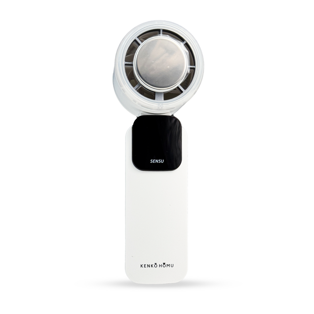 Astberg KENKO HOMU SENSU HAND FAN WHITE, 13000 RPM WITH COOL TOUCH, 5000 mAh TYPE-C RECHARGEABLE [ UPTO 14 HOURS ] 199- SPEED GEAR FOR TRAVEL,OFFICE, MAKEUP & OUTDOOR KENKO HOMU A JAPANESE LIVING-KH-03