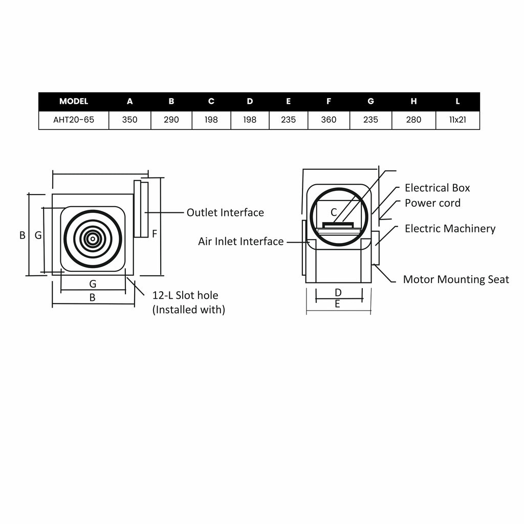 ASTBERG SILENT KITCHEN INLINE DUCT VENTILATION BLOWER EXHAUST AHT20-65 1500CMH