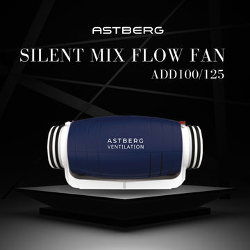 ASTBERG SUPER SILENT MIXFLOW INLINE DUCT VENTILATION FAN  ADD-100P 125P 284CMH