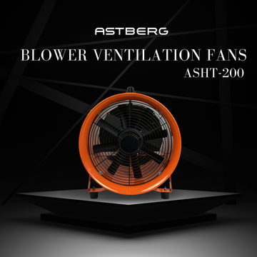ASTBERG DUST COLLECTOR BLOWER EXHAUST PORTABLE INLINE DUCT VENTILATION BLOWER FAN ASHT200 8" 1300CMH