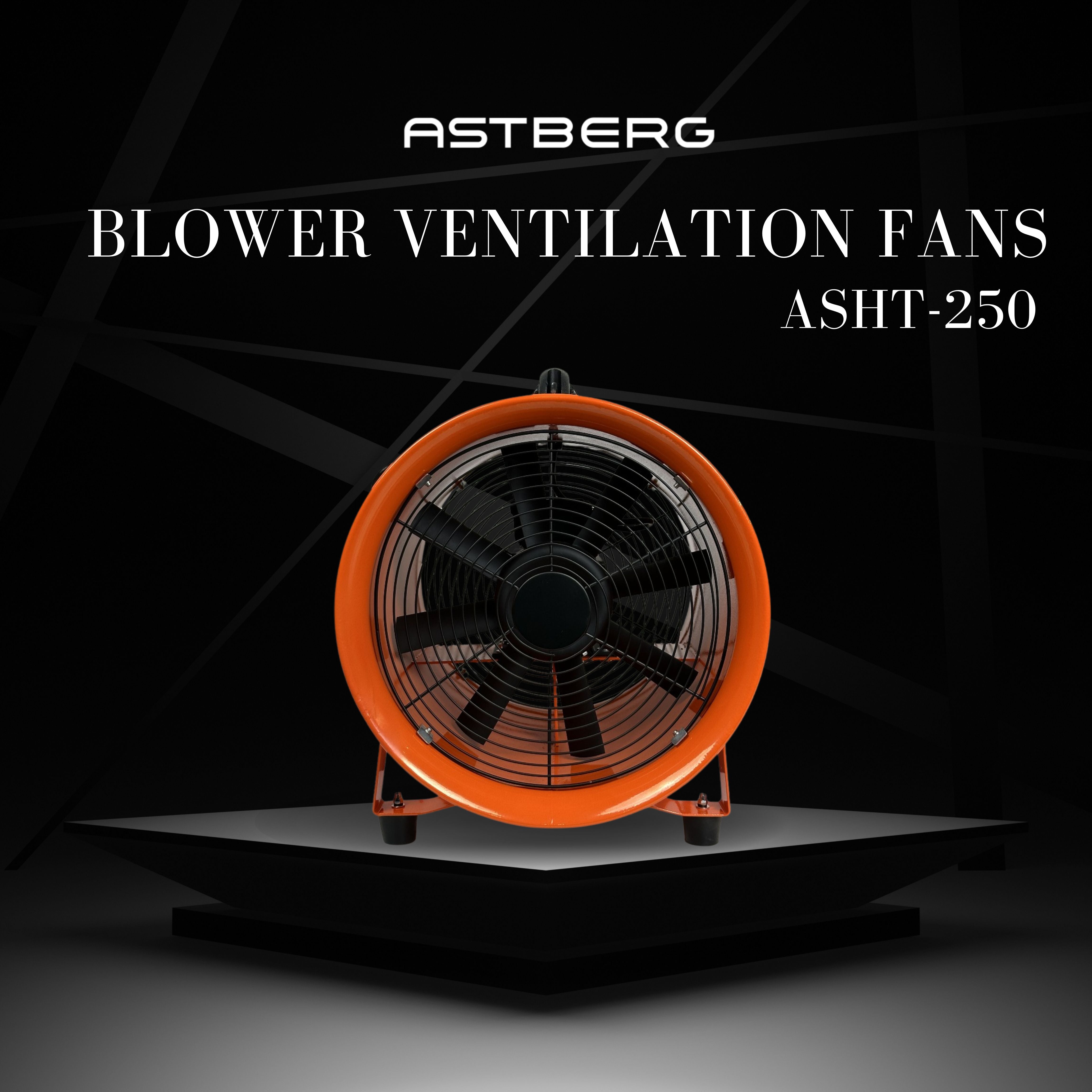 ASTBERG DUST COLLECTOR BLOWER EXHAUST PORTABLE INLINE DUCT VENTILATION BLOWER FAN ASHT250 10" 2200CMH
