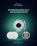 ASTBERG 60-100 SQ. WASHROOM INLINE DUCT VENTILATION SYSTEM VERTICAL/HORIZONTAL DUCT UPTO 20FT.
