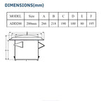ASTBERG SUPPLY DISK DIFFUSER VOLUME CONTROLER VALVE 200MM 8"-ADD200