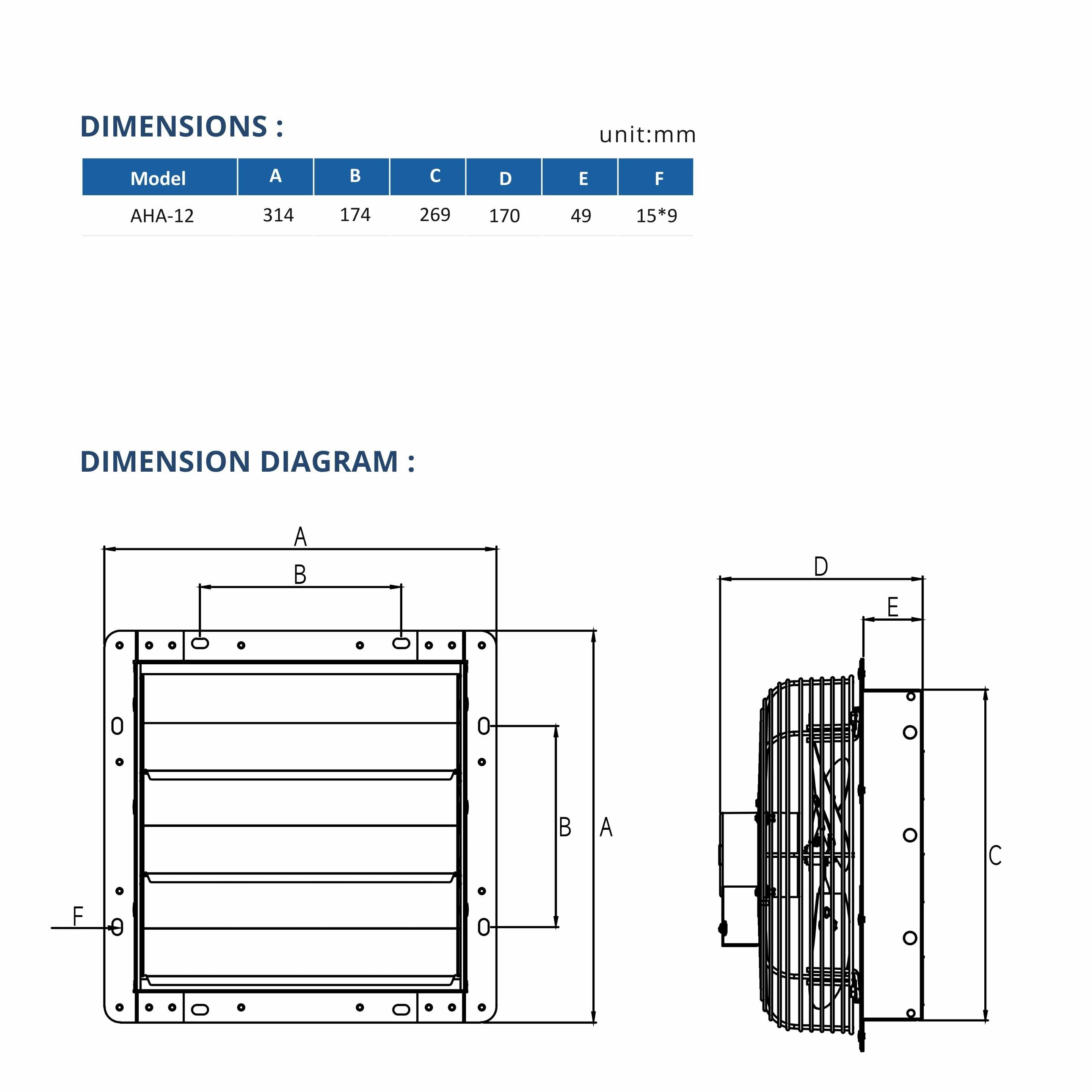 Astberg AHA12 10X10 POWDER COATED PROPELLER WALL EXHAUST VENTILATION FAN WITH SHUTTERS 590CMH