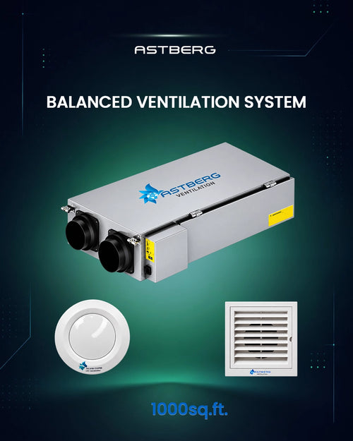 ADVANCED BALANCED VENTILATION SYSTEM FOR 1000 (Sq. ft. ) RESIDENTIAL OR SEMI-COMMERCIAL