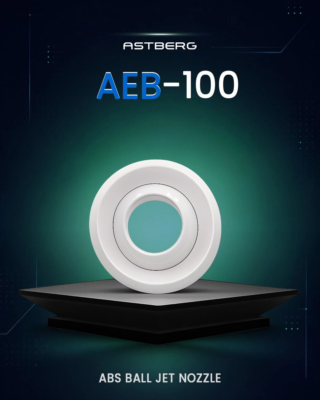 ASTBERG ABS EYE BALL JET NOZZLE 100MM 4"