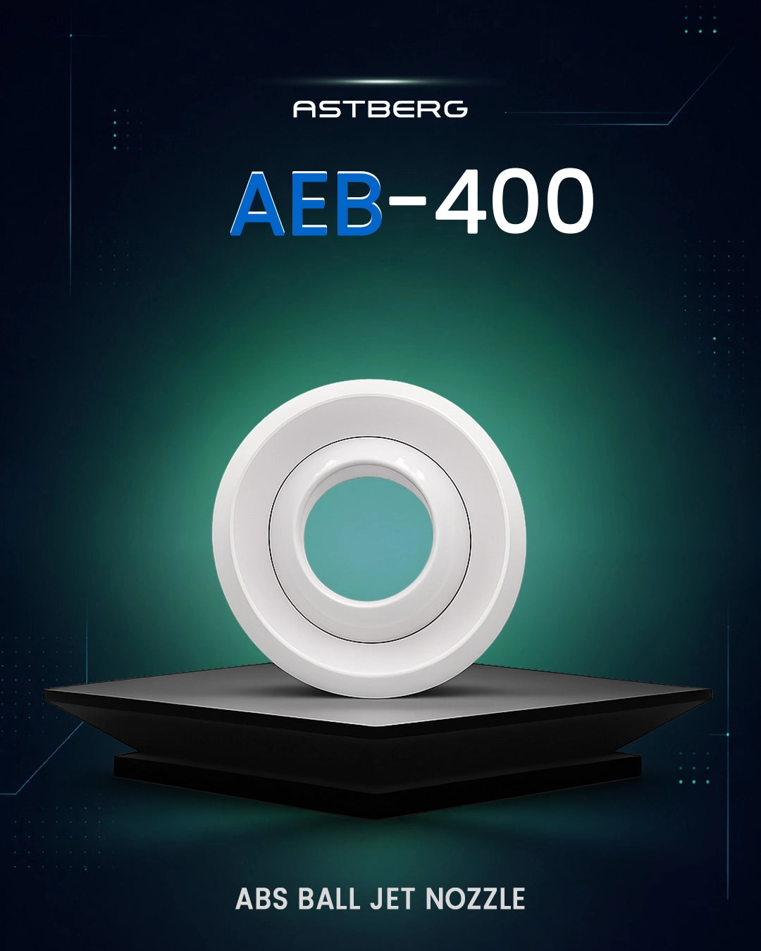 ASTBERG ABS EYE BALL JET NOZZLE  400MM 16"