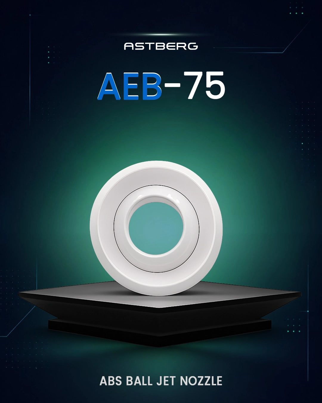 ASTBERG ABS EYE BALL JET NOZZLE 75MM 3"