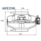 Astberg AEE250G Circular Inline Duct Fans  (250 mm / 10") | 1050 m³/h | 618 CFM