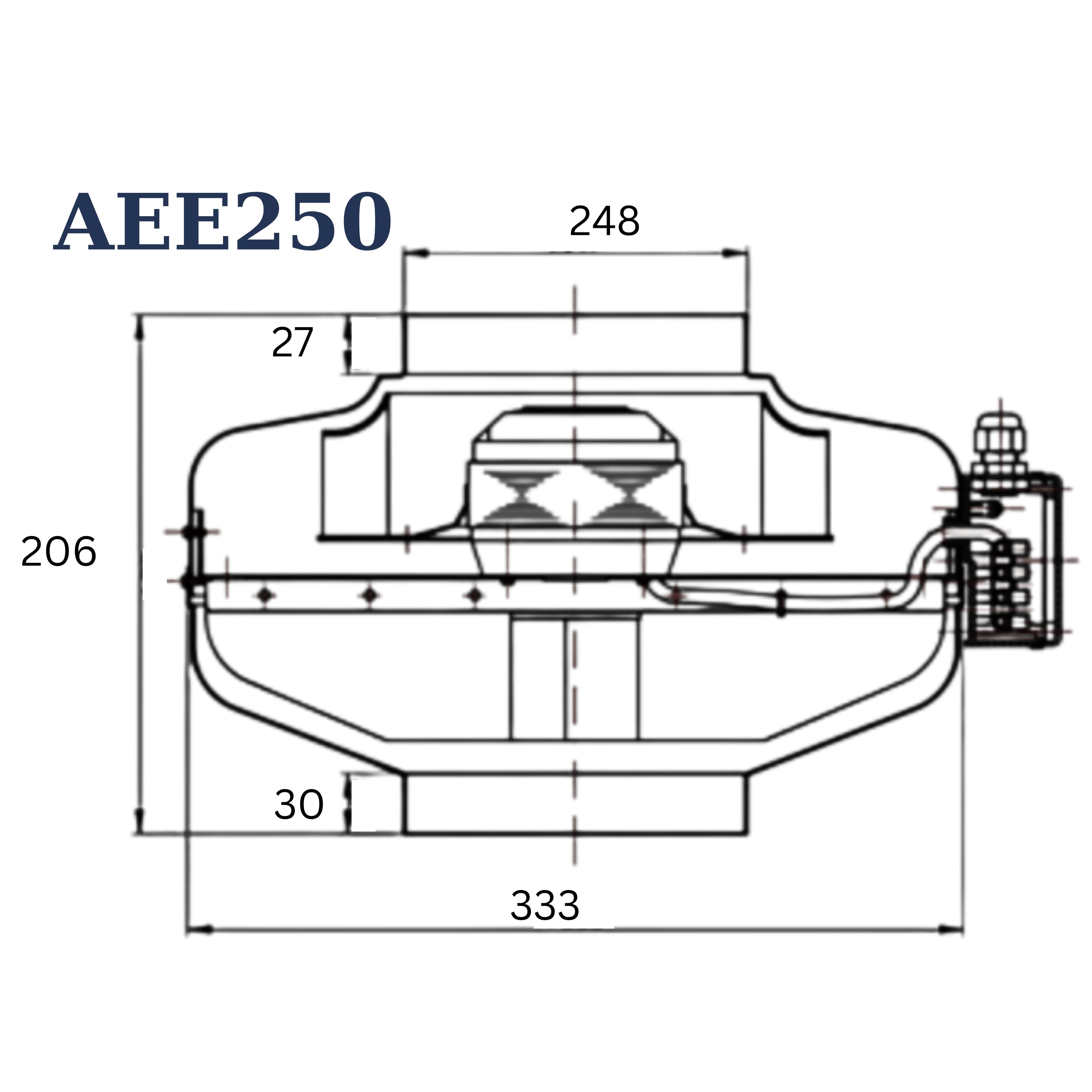Astberg AEE250G Circular Inline Duct Fans  (250 mm / 10") | 1050 m³/h | 618 CFM