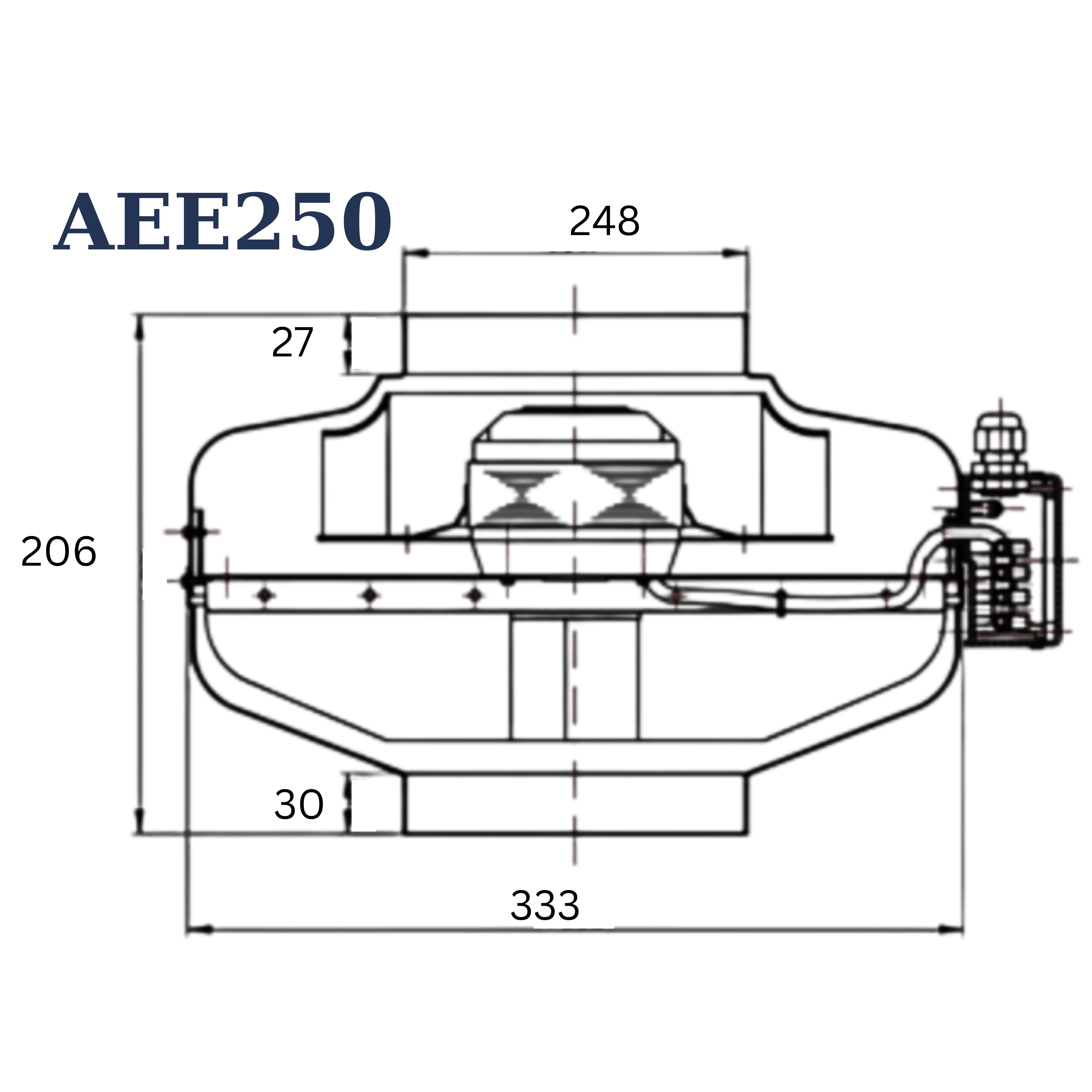 Astberg AEE250G Circular Inline Duct Fans  (250 mm / 10") | 1050 m³/h | 618 CFM