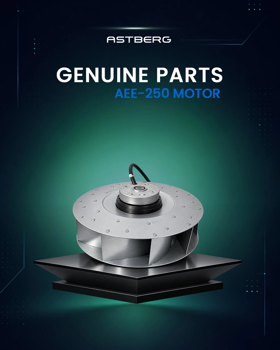 Astberg Genuine spare parts for Af250 Inline exhaust Fan-  Motor