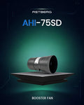 ASTBERG BLDC PIPE INLINE DUCT VENTILATION BOOSTER EXHAUST FAN WITH REMOTE AHI75SD 75MM 3" 165CMH