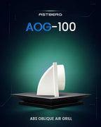 ASTBERG AIR OBLIQUE OUTER VENT CAP GRILL WITH MESH 100MM ASFM100