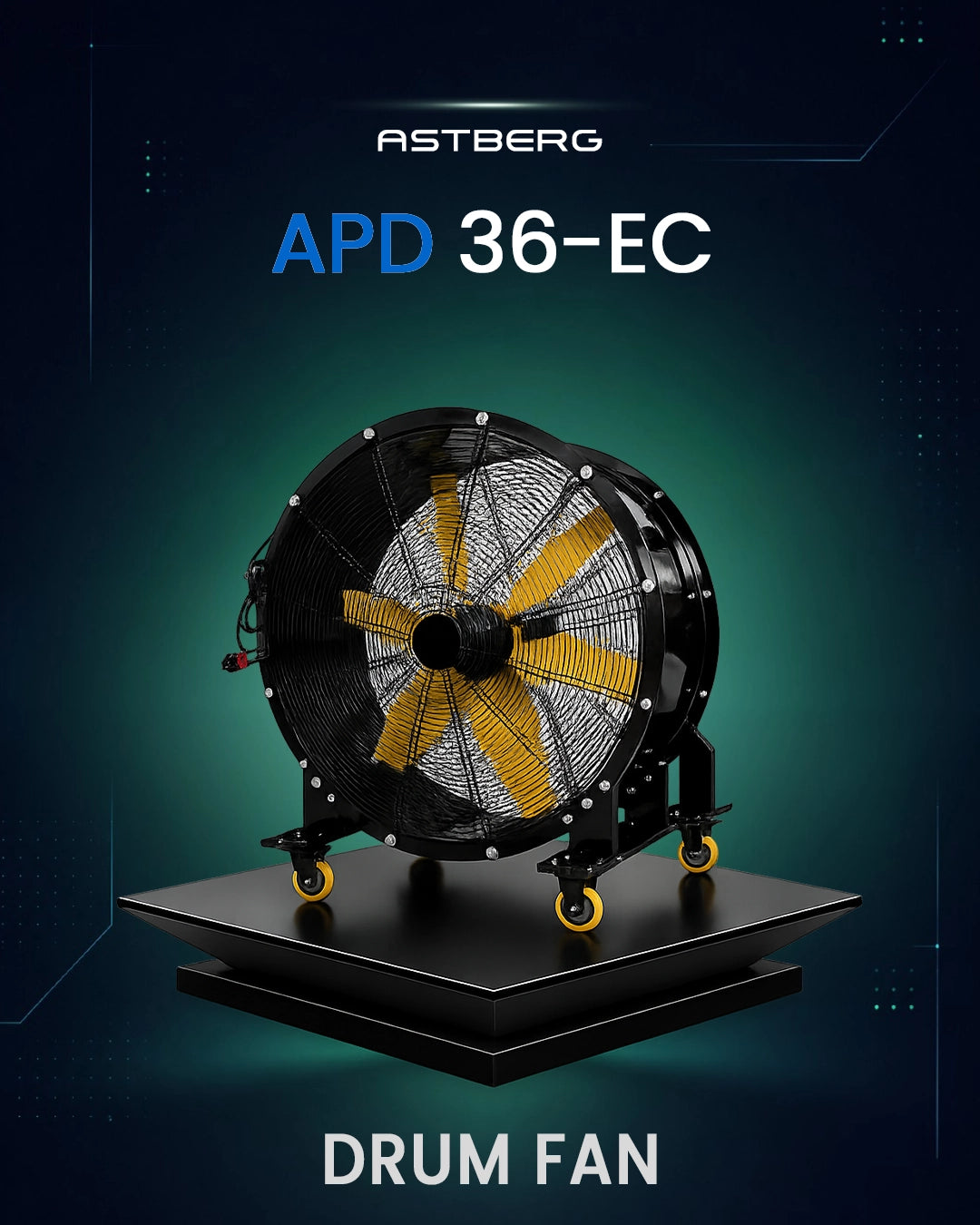 Astberg APD Series EC Drum fan- APD48-EC