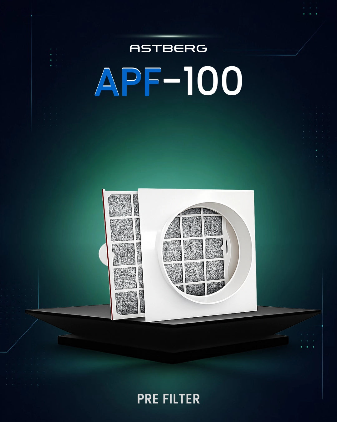 ASTBERG ( DUST FILTER) ABS  PRE-FILTER (100MM/4")-APF100