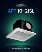 ASTBERG ABS SILENT CEILING MOUNTED CASSETTE EXHAUST VENTILATION FAN  APT10-21 150CMH 100MM 4"