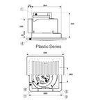 ASTBERG ABS SILENT CEILING MOUNTED CASSETTE EXHAUST VENTILATION FAN  APT15-27 300CMH 150MM 6"