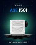 ASTBERG METAL HEAVY DUTY  SILENT CEILING MOUNTED CASSETTE EXHAUST VENTILATION FAN ASE1501  260CMH 150MM 6"