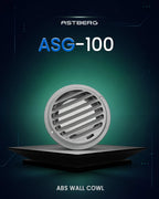 ASTBERG POWDER COATED STEEL PIPE VENT GRILL   WITH MESH  SS304 100MM 4"-ASG100P