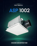 ASTBERG HEAVY DUTY METAL CEILING EXHAUST VENTILATION FAN CASSATE EXHAUST ASP1002 100MM 4" 200CMH