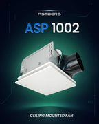 ASTBERG HEAVY DUTY METAL CEILING EXHAUST VENTILATION FAN CASSATE EXHAUST ASP1002 100MM 4" 200CMH