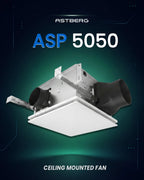 ASTBERG MULTI POINT CEILING EXHAUST VENTILATION FAN ASP5050 100MM/4" 200CMH