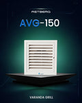Astberg ABS OUTER SQUARE GRILL WITH MESH  150MM 6"-AVG150
