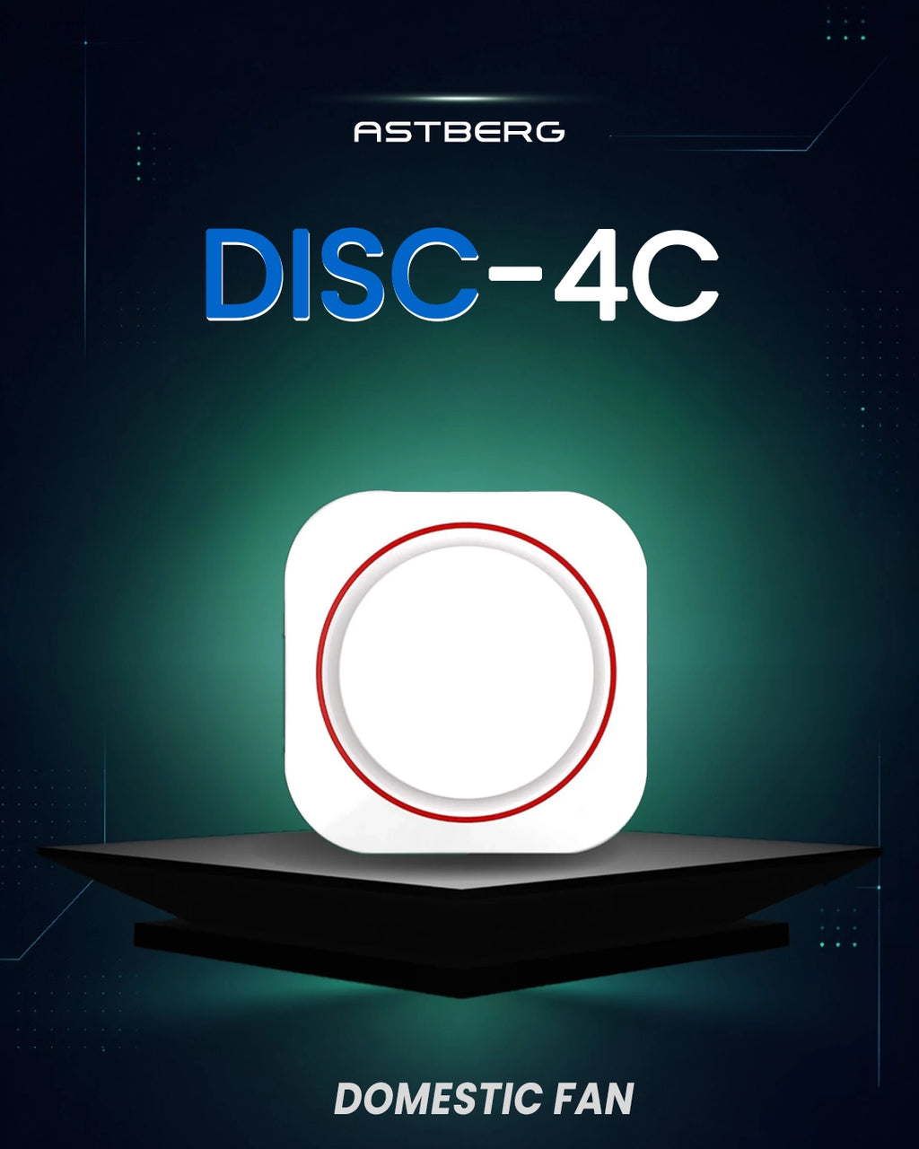 ASTBERG PIPE/WALL/CEILING  EXHAUST VENTILATION FAN DISC4C 105CMH 100MM 4"