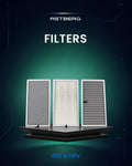 Astberg Genuine spare parts for ERV - Pre/Hepa/Carbon filters:- AHE 25 THP