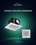 EXHAUST FOR HOTEL WASHROOM (FOR 60SQ. FT. AREA PER WASHROOM)
